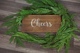 Cheers sign. Cheers wedding sign. Rustic cheers sign. Cheers. Rustic wedding sign. Wedding sign. Wedding prop