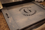 Stove top tray.  Custom stove tray. Wood stove cover.  Custom stove cover. Custom stove tray. Personalized stove tray.