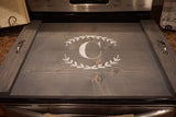 Stove top tray.  Custom stove tray. Wood stove cover.  Custom stove cover. Custom stove tray. Personalized stove tray.