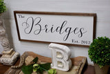 Farmhouse decor. Family name sign. Rustic sign. Family sign. Farmhouse sign. Wedding. House warming. Personalized sign. Fixer upper decor.