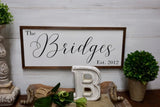 Farmhouse decor. Family name sign. Rustic sign. Family sign. Farmhouse sign. Wedding. House warming. Personalized sign. Fixer upper decor.