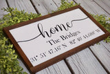 Personalized Latitude Longitude sign. Home decor. GPS sign. Farmhouse Coordinates sign. Custom coordinates sign. Farmhouse GPS sign.