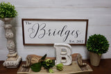 Farmhouse decor. Family name sign. Rustic sign. Family sign. Farmhouse sign. Wedding. House warming. Personalized sign. Fixer upper decor.