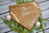 Personalized home plate. Baseball plate. Custom home plate. Baseball home decor. Established home plate. Baseball wedding.