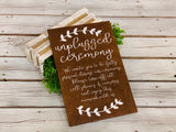 Unplugged wedding sign. Rustic unplugged wedding. Rustic wedding decor. Rustic wedding sign. Unplugged ceremony sign. No phone wedding sign.