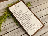 Love is patient farmhouse sign. Love never fails farmhouse sign. Love never fails wood sign. 1 Corinthians 13:4-8 farmhouse sign.