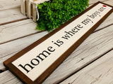 Mom of boys. Home is where my boys are farmhouse sign. Home is where my boys are fixer upper. Farmhouse decor. Gift for mom