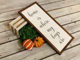 Mom of boys. Fixer upper wood sign. Home is where my boys are. Farmhouse decor.  Framed sign. Farmhouse home sign. Fixer upper decor.