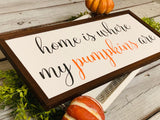 Home is where my boys are. Farmhouse decor.  Framed sign. Farmhouse home sign. Fixer upper decor. Fall sign. Pumpkin sign. Fall decor. Autum
