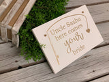 Here comes the bride. Fishing themed wedding. Fishing wedding prop. Wedding sign. Wood fishing sign. Wedding fishing decor.