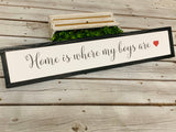 Home is where my boys are farmhouse sign. Home decor. Farmhouse decor. Fixer upper decor. Farmhouse sign. Gift for mom. Framed sign.