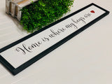 Home is where my boys are farmhouse sign. Home decor. Farmhouse decor. Fixer upper decor. Farmhouse sign. Gift for mom. Framed sign.