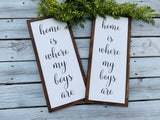 Mom of boys. Fixer upper wood sign. Home is where my boys are. Farmhouse decor.  Framed sign. Farmhouse home sign. Fixer upper decor.