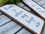 Mom of boys. Fixer upper wood sign. Home is where my boys are. Farmhouse decor.  Framed sign. Farmhouse home sign. Fixer upper decor.
