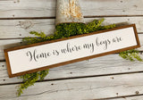 Home is where my boys are farmhouse sign. Home decor. Farmhouse decor. Fixer upper decor. Farmhouse sign. Gift for mom. Framed sign.