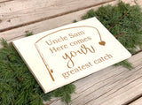 Here comes your greatest catch sign. Fishing themed wedding. Fishing wedding prop. Wedding sign. Wood fishing sign. Wedding fishing decor.