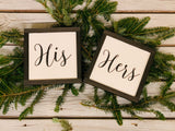 His and Hers farmhouse signs. Farmhouse wedding signs. His and Hers wedding decor. Mr and Mrs farmhouse signs. His and Hers framed signs.