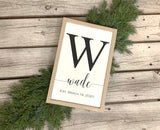 Farmhouse family name sign. Personalized farmhouse sign. Family name sign. Wedding wood sign. Gift for mom. Christmas gift for her.