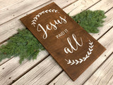 Jesus Paid It All. Christian Sign. Jesus. Rustic Decor. Rustic Sign. Jesus Sign. Easter Sign. Easter Decor. Church Gift. Baptism.