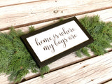 Home is where my boys are. Home sweet home decor.  Farmhouse home sign. Fixer upper decor. Christmas gift for mom. Christmas gift.