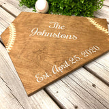 Personalized home plate. Baseball plate. Custom home plate. Baseball home decor. Established home plate. Baseball wedding.