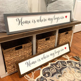 Home is where my boys are farmhouse sign. Home decor. Farmhouse decor. Fixer upper decor. Farmhouse sign. Gift for mom. Framed sign.