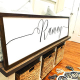 Family name sign. Farmhouse family sign. Personalized farmhouse decor. Personalized sign. Farmhouse decor. Fixer upper decor. Wedding gift.