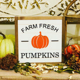 Fall decor. Fall signs. 3D sign. Farmhouse sign. Farmhouse decor. Wood art. Pumpkin sign. Hello fall sign. Shiplap sign. Farm fresh.