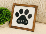 Laser cut sign. Dog sign. Personalized dog sign. Dog name sign. Farmhouse decor. Wood art. Custom dog sign.
