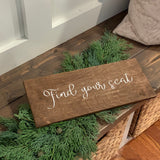 Find your seat table sign. Wedding prop. Wedding sign. Wood sign. Rustic wedding decor.
