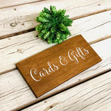 Cards & Gifts sign. Rustic cards and gifts. Wedding table sign. Wedding prop. Wedding sign. Rustic wedding decor. Cards and gifts decor.