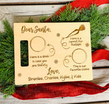 Christmas tray. Christmas decor. Santa milk and cookies tray. Christmas serving tray. Christmas sign. Dear Santa.