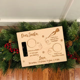 Christmas tray. Christmas decor. Santa milk and cookies tray. Christmas serving tray. Christmas sign. Dear Santa.
