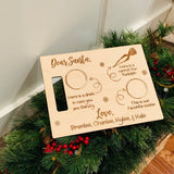 Christmas tray. Christmas decor. Santa milk and cookies tray. Christmas serving tray. Christmas sign. Dear Santa.