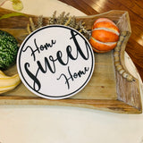 Home sweet home. Circle sign. Laser cut sign. Home decor. 3D wood sign. Wall decor. Farmhouse decor. Living room decor. Housewarming gift.
