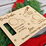 Christmas tray. Christmas decor. Santa milk and cookies tray. Christmas serving tray. Christmas sign. Dear Santa.