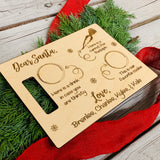 Christmas tray. Christmas decor. Santa milk and cookies tray. Christmas serving tray. Christmas sign. Dear Santa.