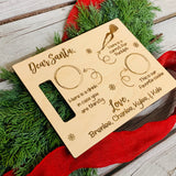 Christmas tray. Christmas decor. Santa milk and cookies tray. Christmas serving tray. Christmas sign. Dear Santa.