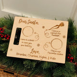 Christmas tray. Christmas decor. Santa milk and cookies tray. Christmas serving tray. Christmas sign. Dear Santa.