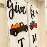 Porch sign. Christmas decor. Fall decor. Give thanks. Be merry. Christmas porch sign. Thanksgiving porch sign. Fall porch sign. Porch decor.