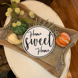 Home sweet home. Circle sign. Laser cut sign. Home decor. 3D wood sign. Wall decor. Farmhouse decor. Living room decor. Housewarming gift.