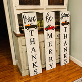 Porch sign. Christmas decor. Fall decor. Give thanks. Be merry. Christmas porch sign. Thanksgiving porch sign. Fall porch sign. Porch decor.