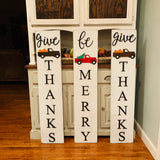 Porch sign. Christmas decor. Fall decor. Give thanks. Be merry. Christmas porch sign. Thanksgiving porch sign. Fall porch sign. Porch decor.