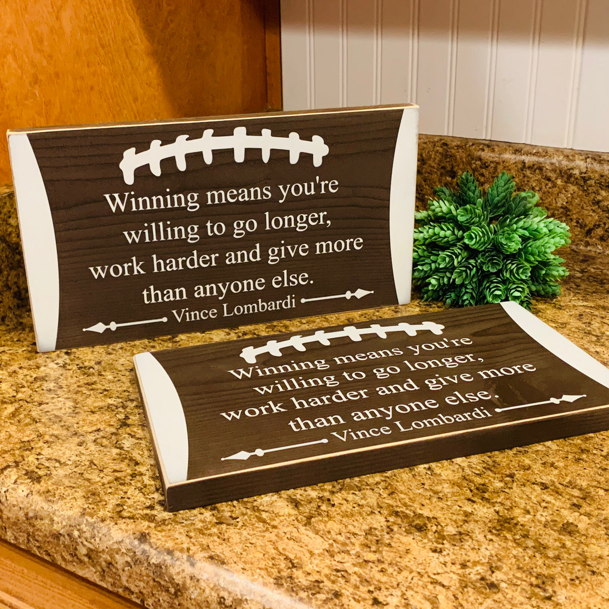 Football sign. Christmas gift. Vince Lombardi quote. Boys room decor. –  Bridges2You, image size:1200x1200