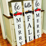 Porch sign. Hello fall. Fall decor. Be merry. Christmas porch sign. Thanksgiving porch sign. Fall porch sign. Porch decor. Fall sign.