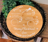 Dear Santa. Christmas tray. Christmas decor. Santa milk and cookies tray. Christmas serving tray. Christmas sign. Home decor. Holiday decor.