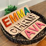Kids personalized puzzle. Wooden Name Puzzle. Birthday Gift for One Year Old. Personalized Gift for Kid. Christmas Gift for Kids