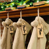 Christmas stocking tag. Personalized Christmas stocking. Christmas decor. Farmhouse stocking tag. Wood name tag. Stocking name tag.