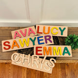 Kids personalized puzzle. Wooden Name Puzzle. Birthday Gift for One Year Old. Personalized Gift for Kid. Christmas Gift for Kids