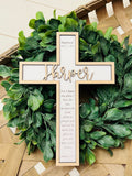 Baptism gift. Baptism cross. Dedication gift. Christening gift. Wood cross. Wooden cross. Personalized cross. Baby dedication gift.